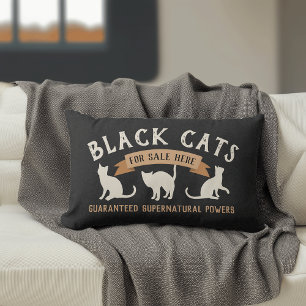 Coussin Rectangle Chats noirs Vintages d'Halloween