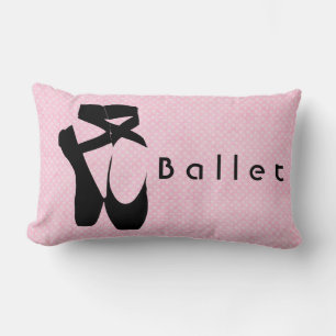 Coussin Rectangle Chaussures de Ballet Noir En Pointe