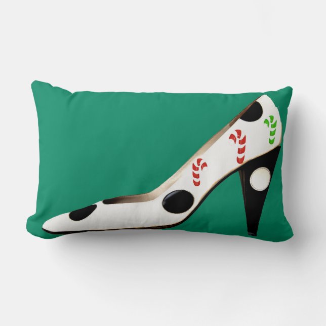 Coussin Rectangle Chaussures de Noël du père noël (Recto)