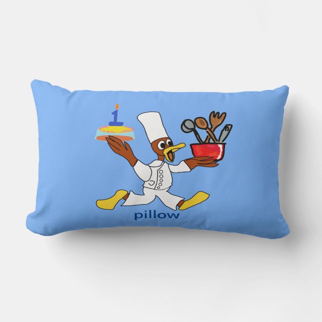 Coussin Rectangle Chef Ducky Kazoo S'il vous plaît ne jetez pas d'or (Recto)