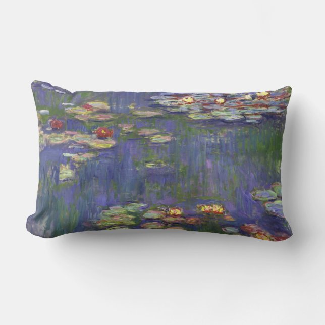 Coussin Rectangle Chefs-d'œuvre de peinture de Nymphéas de Monet (Recto)