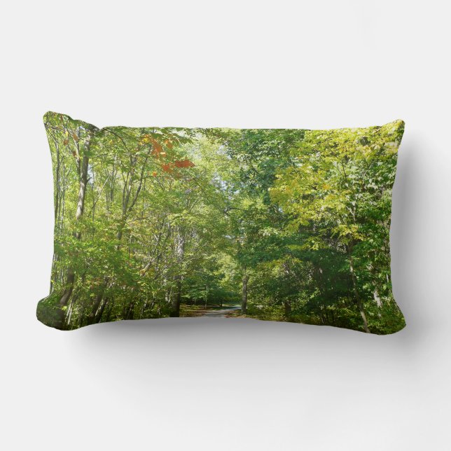 Coussin Rectangle Chemin boisé centenaire I Ellicott City Nature (Recto)