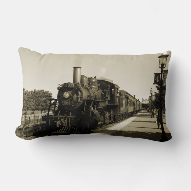 Coussin Rectangle Chemin de fer historique (Recto)