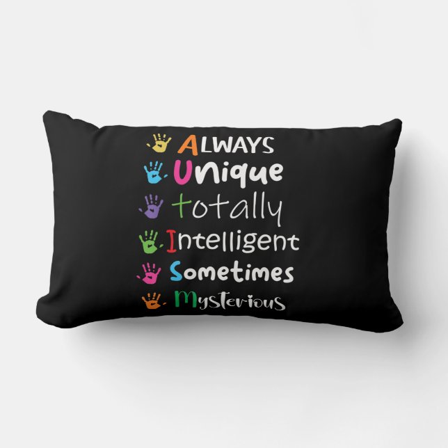 Coussin Rectangle Chemise Kindness sensibilisation sur l'autisme tou (Recto)