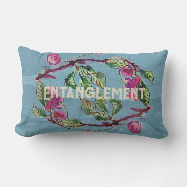 Coussin Rectangle Cherry Branch Entanglement (Recto)