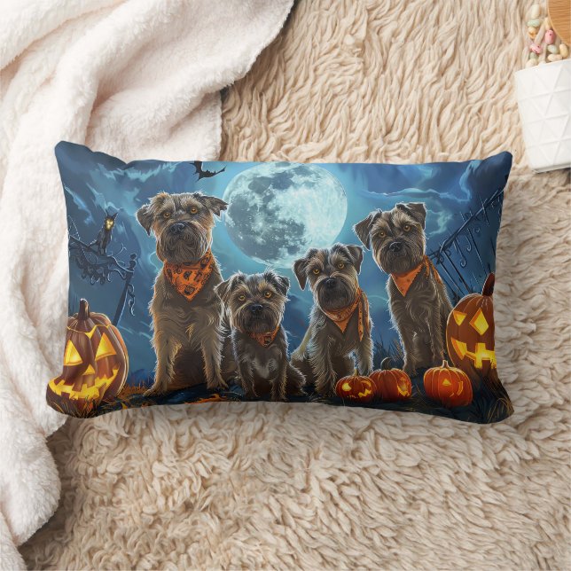 Coussin Rectangle Chesapeake Bay Terrier Halloween Éffrayant (Couverture)