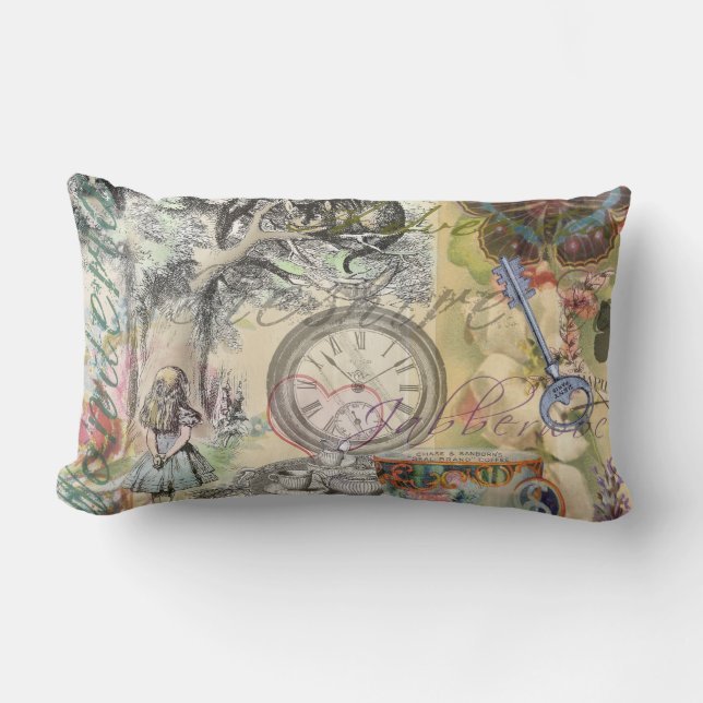 Coussin Rectangle Cheshire Chat Alice Wonderland Classic (Recto)