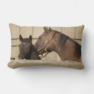 Coussin Rectangle Cheval et Pony