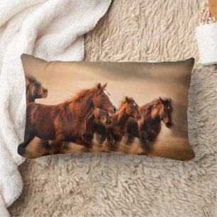 Coussin Rectangle Chevaux au galop