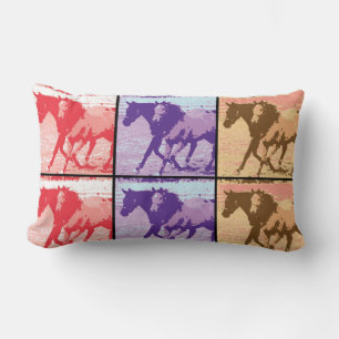 Coussin Rectangle Chevaux d'art pop