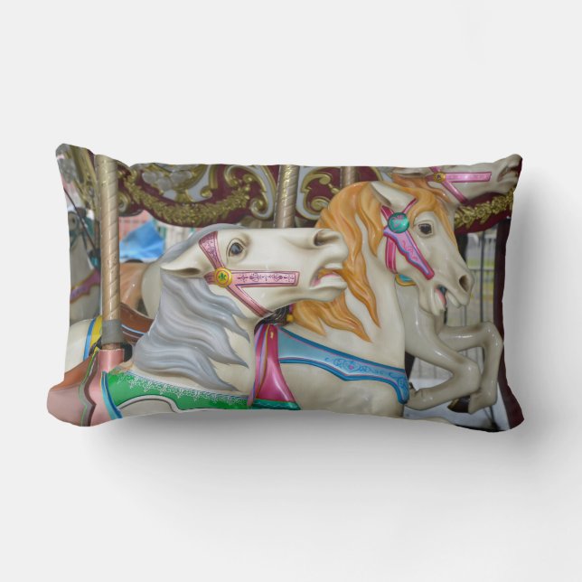 Coussin Rectangle Chevaux de carrousel (Recto)