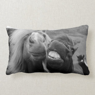 Coussin Rectangle Chevaux de sourire des images   de Getty