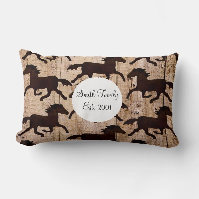 Coussin Rectangle Chevaux occidentaux de pays sur les cadeaux en (Recto)