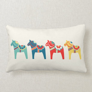 Coussin Rectangle Chevaux suédois