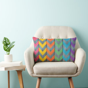 Coussin Rectangle Chevron Motif On Wood Texture par Shirley Taylor