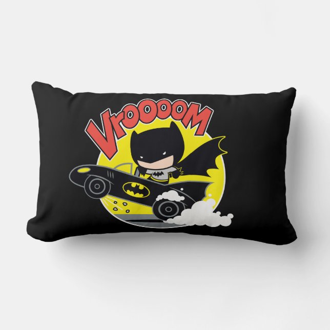 Coussin Rectangle Chibi Batman Dans Le Batmobile (Recto)