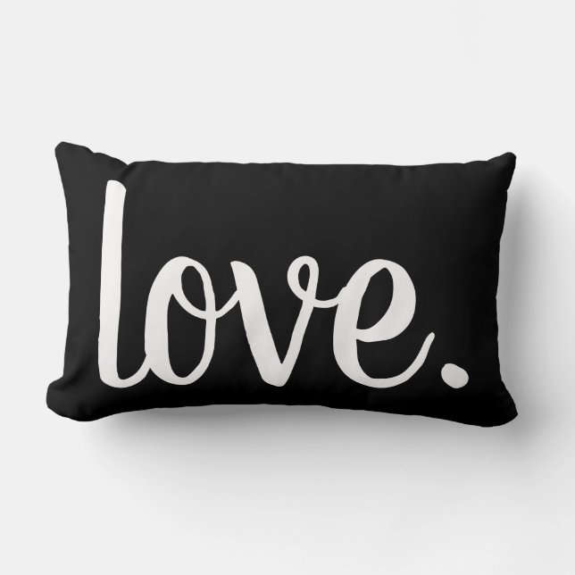 Coussin Rectangle chic AMOUR. écriture | (Recto)
