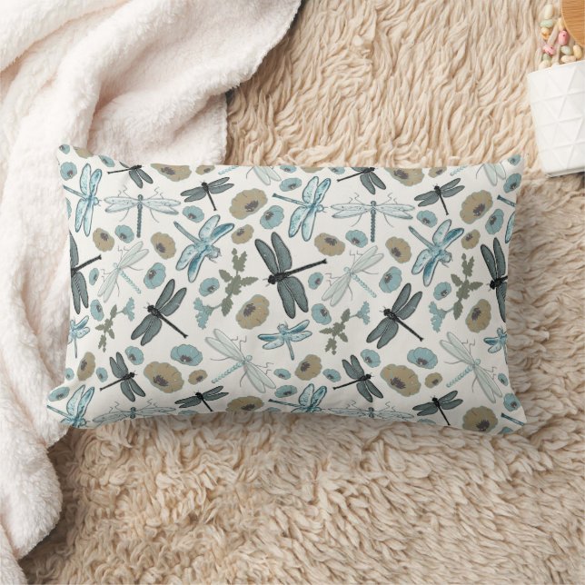 Coussin Rectangle Chic Dragonflies Motif (Couverture)