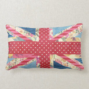 Coussin Rectangle Chic minable britannique de l'édredon   de drapeau