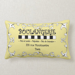 Coussin Rectangle ~ chic ~Shabby de ~Paris de ~Boulangerie français