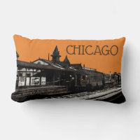Chicago L 1950 Watercolor Sepia Photograph