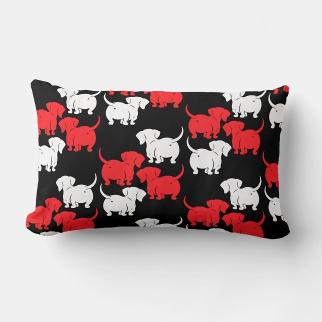 Coussin Rectangle Chien allemand Dachshund Motifs (Recto)