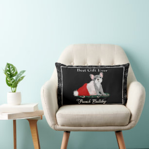 Coussin Rectangle Chien Bouledogue Français Bébé Dans Le Chapeau De