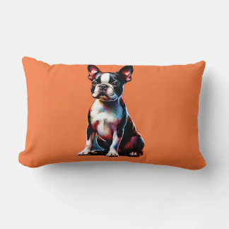Coussin Rectangle Chien de Boston Terrier