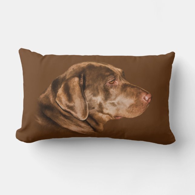 Coussin Rectangle Chien de labrador retriever, coussin, (Recto)