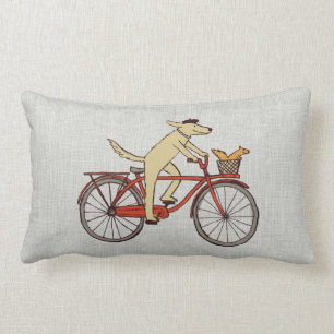 Coussin Rectangle Chien de recyclage avec l'ami d'écureuil - art