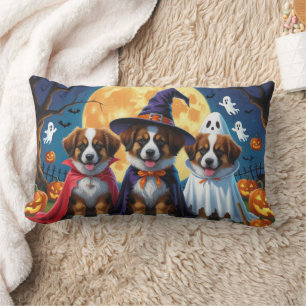Coussin Rectangle Chiens bergers belges Citrouille Halloween Funny