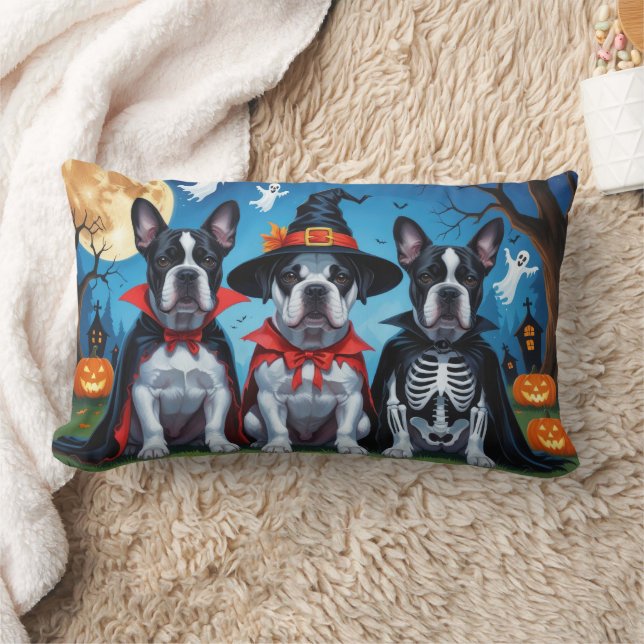 Coussin Rectangle Chiens Cane Corso Citrouille Halloween Drôle (Couverture)