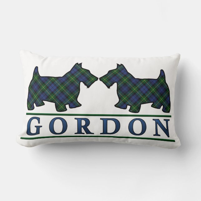 Coussin Rectangle Chiens écossais de Scottie de tartan de Gordon de (Recto)