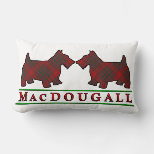 Coussin Rectangle Chiens écossais du Clan MacDougall Tartan