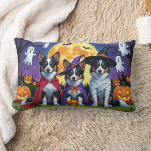 Coussin Rectangle Chiens Kelpies Australiens Citrouille Halloween Dr