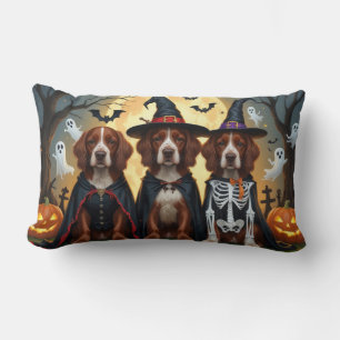 Coussin Rectangle Chiens rouges irlandais Citrouille Halloween Funny