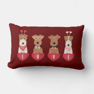 Coussin Rectangle Chiens Terrier de Valentine Welsh Wire Fox