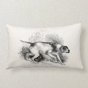 Coussin Rectangle Chiens vintages d'indicateurs de 1800s de chien de