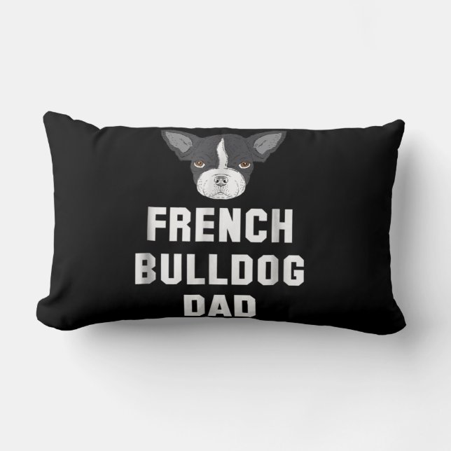 Coussin Rectangle Chiffre de taureau français | French Bulldog Papa (Recto)