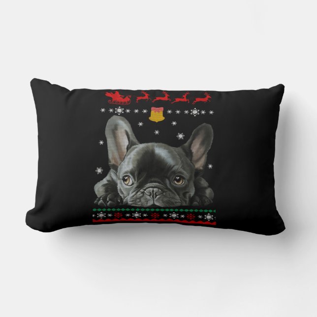 Coussin Rectangle Chiffre de taureau français | Joyeux Noël avec Fre (Recto)