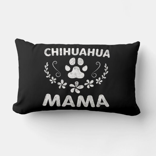 Coussin Rectangle Chihuahua Mama (Recto)