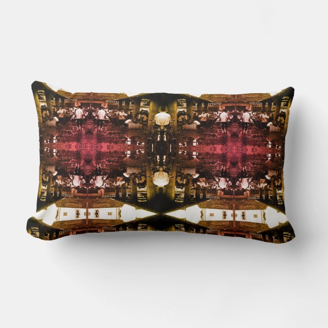 Coussin Rectangle Chine vintage change marché Souris Pad (Recto)