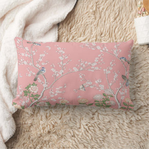 Coussin Rectangle Chinoiserie rose