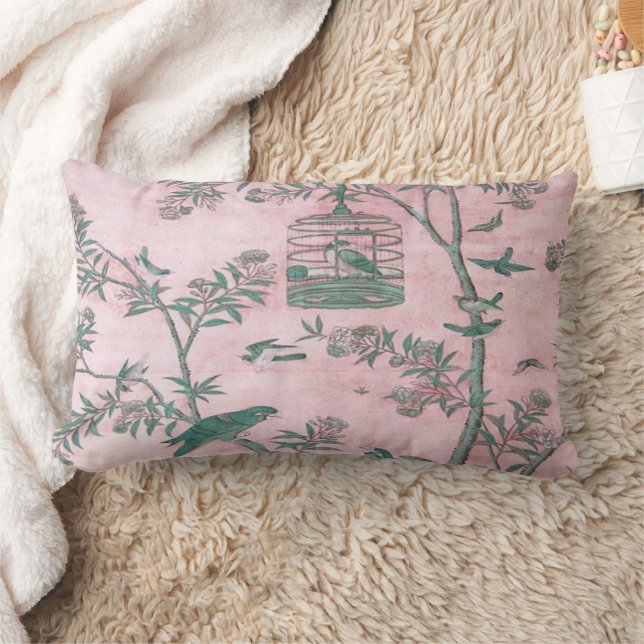 Coussin Rectangle Chinoiserie rose (Couverture)