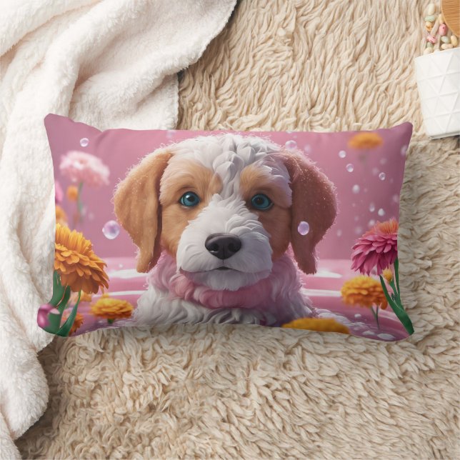 Coussin Rectangle Chiot mignon - (Couverture)