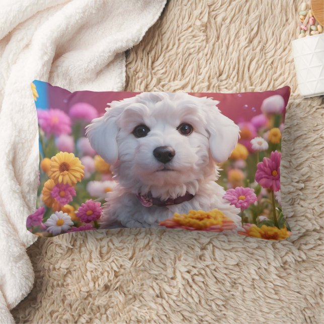 Coussin Rectangle Chiot mignon - (Couverture)