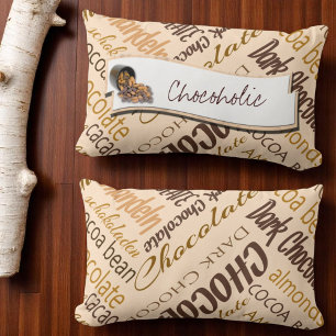 Coussin Rectangle Chocolat, amandes et chocolat foncé Conception de
