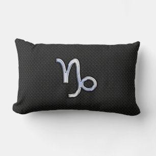 Coussin Rectangle Chrome comme Capricorn Symbole Zodiaque sur la pea