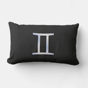 Coussin Rectangle Chrome Comme Symbole Zodiac Gemini
