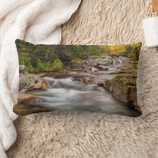 Coussin Rectangle Chute au Jefferson Brook, New Hampshire (Couverture)